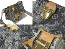 Load image into Gallery viewer, LouisVuitton ルイヴィトン パッチワーク ポスティ メッセンジャーバッグ モノグラムデニム グレー M95374 美品 中古 56831