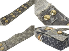 Load image into Gallery viewer, LouisVuitton ルイヴィトン パッチワーク ポスティ メッセンジャーバッグ モノグラムデニム グレー M95374 美品 中古 56831