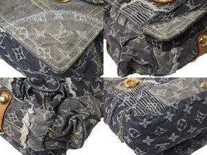 LouisVuitton ルイヴィトン パッチワーク ポスティ メッセンジャーバッグ モノグラムデニム グレー M95374 美品 中古 56831