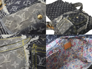 LouisVuitton ルイヴィトン パッチワーク ポスティ メッセンジャーバッグ モノグラムデニム グレー M95374 美品 中古 56831