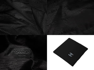 CHANEL シャネル ボストンバッグ スポーツライン ココマーク コットンキャンバス ブラック 7番台 美品 中古 56832