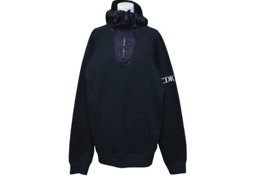 極美品 Christian Dior クリスチャンディオール パーカー ハーフジップ パーカー ネイビー サイズXL 113J406A0531 中古 56833