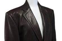 Load image into Gallery viewer, GUCCI グッチ シェリーライン テーラードジャケット ブラウン 羊革 レーヨン アウター 200327 XN256 サイズ46 美品 中古 56849