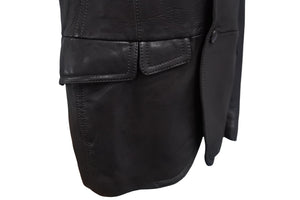 GUCCI グッチ シェリーライン テーラードジャケット ブラウン 羊革 レーヨン アウター 200327 XN256 サイズ46 美品 中古 56849