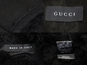 GUCCI グッチ コート ムートン トムフォード期 ヴィンテージ ブラック サイズ46 165419.XSO83 美品 中古 56850