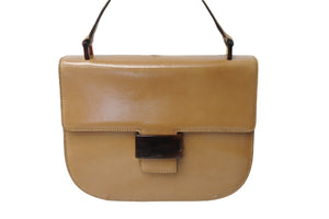 イタリア製　ベージュ レザーハンドバッグ PRADA プラダ ハンドバッグ B6659 MADRAS BACHEL イタリア製