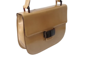 PRADA プラダ ハンドバッグ B6659 MADRAS Bachel イタリア製 ベージュ レザー 美品 中古 56851 