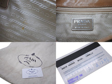 画像をギャラリービューアに読み込む, PRADA プラダ ハンドバッグ B6659 MADRAS Bachel イタリア製 ベージュ レザー 美品 中古 56851 