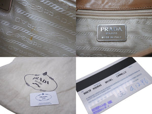 PRADA プラダ ハンドバッグ B6659 MADRAS Bachel イタリア製 ベージュ レザー 美品 中古 56851 