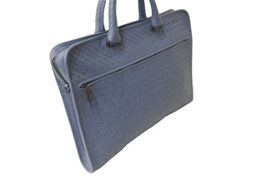 BOTTEGAVENETA ボッテガヴェネタ ビジネスバッグ VNブリーフケースイントレチャート ライトブルー 248395 良品  56855