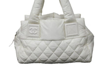Load image into Gallery viewer, CHANEL シャネル ハンドバッグ コココクーン 14番台 A48619 ホワイト ナイロン シルバー金具 良品 中古 56862