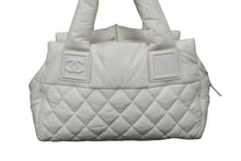 Load image into Gallery viewer, CHANEL シャネル ハンドバッグ コココクーン 14番台 A48619 ホワイト ナイロン シルバー金具 良品 中古 56862