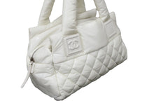Load image into Gallery viewer, CHANEL シャネル ハンドバッグ コココクーン 14番台 A48619 ホワイト ナイロン シルバー金具 良品 中古 56862