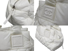 Load image into Gallery viewer, CHANEL シャネル ハンドバッグ コココクーン 14番台 A48619 ホワイト ナイロン シルバー金具 良品 中古 56862