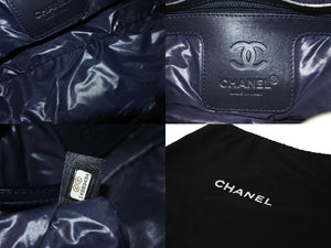 CHANEL シャネル ハンドバッグ コココクーン 14番台 A48619 ホワイト ナイロン シルバー金具 良品 中古 56862