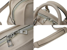 Load image into Gallery viewer, LOEWE ロエベ 2WAYハンドバッグ アマソナ28 アナグラム レザー ベージュ シルバー金具 美品 中古 56863