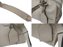 Load image into Gallery viewer, LOEWE ロエベ 2WAYハンドバッグ アマソナ28 アナグラム レザー ベージュ シルバー金具 美品 中古 56863