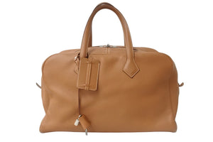 HERMES エルメス ハンドバッグ ボストンバッグ ヴィクトリア43 □K刻印 トゴ ゴールド シルバー金具 美品 中古 56864