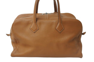 HERMES エルメス ハンドバッグ ボストンバッグ ヴィクトリア43 □K刻印 トゴ ゴールド シルバー金具 美品 中古 56864