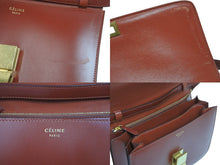 Load image into Gallery viewer, CELINE セリーヌ ショルダーバッグ プレオウンド クラシック ボックス 斜め掛け カーフスキン レッド ゴールド金具 良品 中古 56876