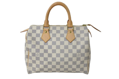 LOUIS VUITTON ルイヴィトン ハンドバッグ スピーディ25 ダミエアズール N41534 ホワイト グレー ゴールド金具 美品 56880