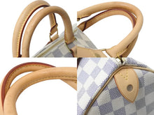 Load image into Gallery viewer, LOUIS VUITTON ルイヴィトン ハンドバッグ スピーディ25 ダミエアズール N41534 ホワイト グレー ゴールド金具 美品 56880