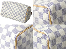 Load image into Gallery viewer, LOUIS VUITTON ルイヴィトン ハンドバッグ スピーディ25 ダミエアズール N41534 ホワイト グレー ゴールド金具 美品 56880