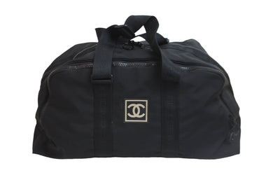 CHANEL シャネル ボストンバッグ スポーツライン 7番台 ココマーク ブラック ナイロン ブラック金具 美品 中古 56887