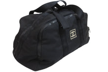 Load image into Gallery viewer, CHANEL シャネル ボストンバッグ スポーツライン 7番台 ココマーク ブラック ナイロン ブラック金具 美品 中古 56887