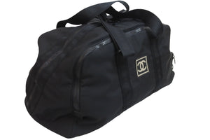 CHANEL シャネル ボストンバッグ スポーツライン 7番台 ココマーク ブラック ナイロン ブラック金具 美品 中古 56887