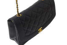 Load image into Gallery viewer, 極美品 CHANEL シャネル ショルダーバッグ ダイアナ 25 2番台 ラムスキン ブラック ゴールド金具 中古 56888