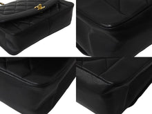 Load image into Gallery viewer, 極美品 CHANEL シャネル ショルダーバッグ ダイアナ 25 2番台 ラムスキン ブラック ゴールド金具 中古 56888
