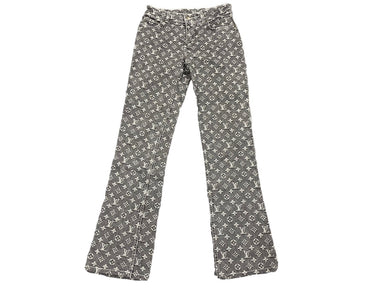 LOUIS VUITTON ルイヴィトン モノグラム デニムパンツ サイズW34 レディース WJPA43CF7 美品 中古 56890