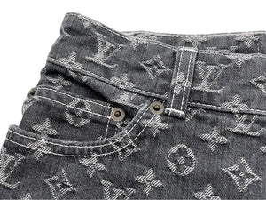 LOUIS VUITTON ルイヴィトン モノグラム デニムパンツ サイズW34 レディース WJPA43CF7 美品 中古 56890