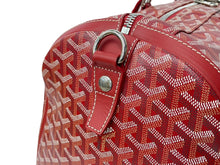 Load image into Gallery viewer, 極美品 GOYARD ゴヤール クロワジュール50 ボストンバッグ ヘリンボーン PVC コーティングキャンバス レッド 中古 56892