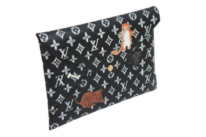 極美品 LOUIS VUITTON ルイヴィトン ポーチ ポシェット キリガミ モノグラム キャットグラム M63885 ゴールド金具 中古 56900
