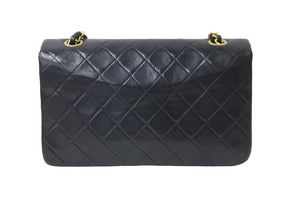 CHANEL シャネル マトラッセ チェーン ショルダーバッグ 4番台 ラムスキン フルフラップ ブラック ゴールド金具 美品 中古 56911