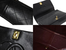 Load image into Gallery viewer, CHANEL シャネル マトラッセ チェーン ショルダーバッグ 4番台 ラムスキン フルフラップ ブラック ゴールド金具 美品 中古 56911