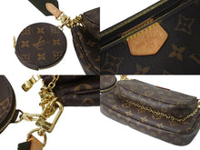 Load image into Gallery viewer, LOUIS VUITTON ルイヴィトン ショルダーバッグ M44813 ミュルティ ポシェット アクセソワール マロン カーキ 美品 中古 56916