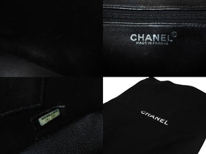 CHANEL シャネル 復刻トート 6番台 ハンドバッグ トート ココマーク キャビアスキン ブラック シルバー金具 美品 中古 56918