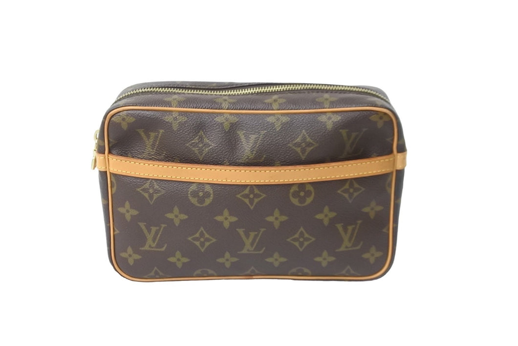LOUIS VUITTON ルイヴィトン クラッチバッグ M51847 コンピエーニュ 23 ブラウン ゴールド金具 美品 中古 56921