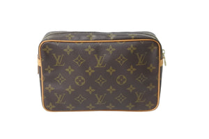 LOUIS VUITTON ルイヴィトン クラッチバッグ M51847 コンピエーニュ 23 ブラウン ゴールド金具 美品 中古 56921