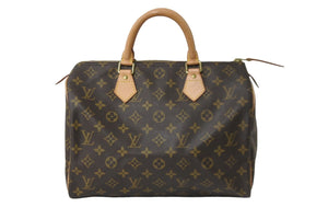 LOUIS VUITTON ルイヴィトン モノグラム スピーディ30 ボストンバッグ ブラウン ハンドバッグ 鞄 ロゴ M41526 美品 中古 56925