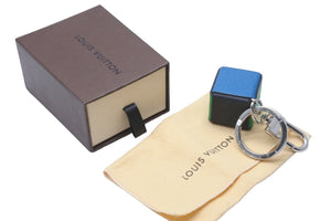極美品 LOUIS VUITTON ルイヴィトン レザー キューブアイス キーホルダー キーリング チャーム マルチカラー M68025 中古 56927