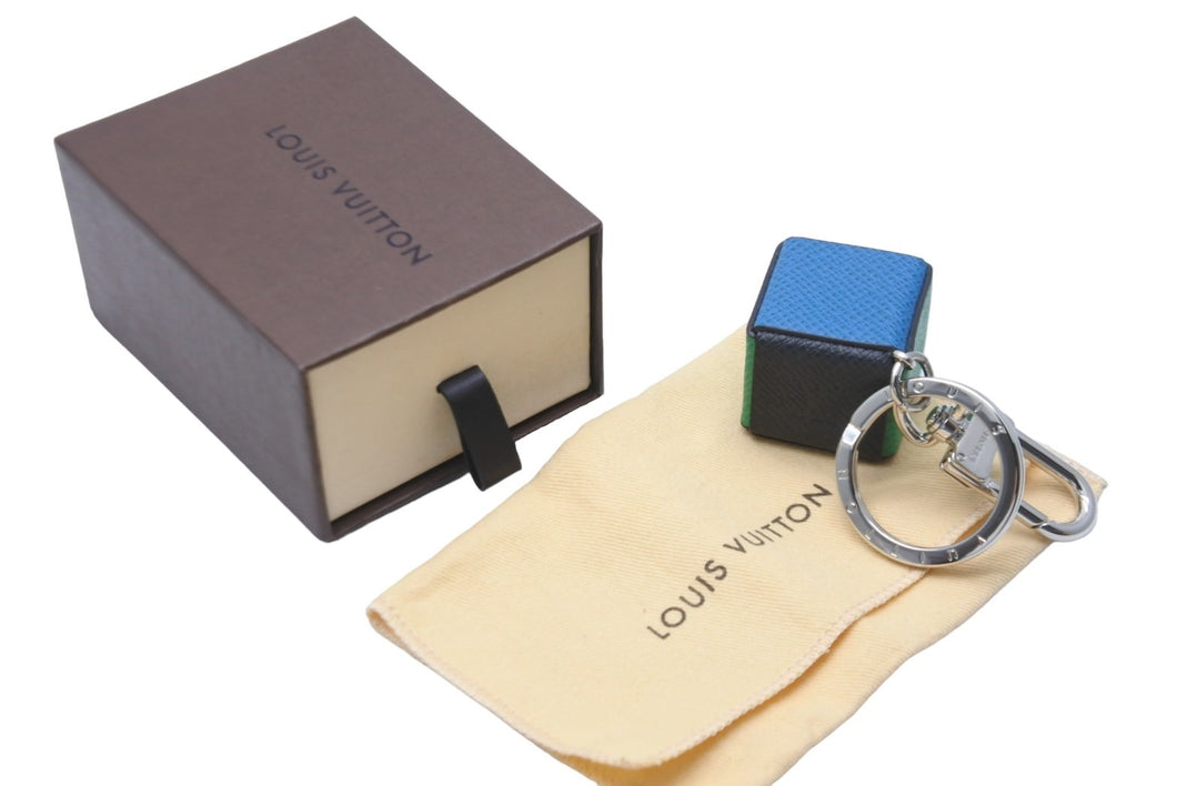 極美品 LOUIS VUITTON ルイヴィトン レザー キューブアイス キーホルダー キーリング チャーム マルチカラー M68025 中古 56927