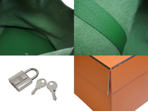 極美品 HERMES エルメス ピコタンロックTGM ハンドバッグ バンブー グリーン トリヨンクレマンス T刻印 鞄 中古 56934