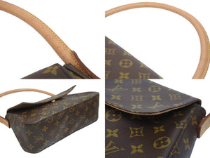 LOUIS VUITTON ルイヴィトン ミニル－ピング ハンドバッグ M51147モノグラム ゴールド金具 ブラウン 美品 中古 56940