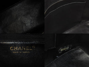 極美品 CHANEL シャネル キャビアスキン 復刻 トートバッグ 7番台 ハンドバッグ ブラック ココマーク ロゴ ゴールド金具 中古 56945