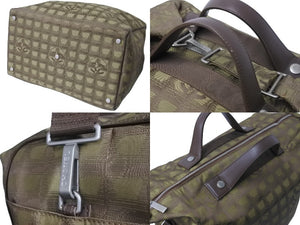 極美品 CHANEL シャネル ニュートラベルライン ナイロン 2WAY ショルダーバッグ 7番台 ボストンバッグ カーキ A15969 中古 56958