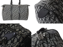 Load image into Gallery viewer, Christian Dior クリスチャンディオール トロッター 35cm ボストンバッグ BO A 0043 ブラック シルバー金具 中古 良品 56961